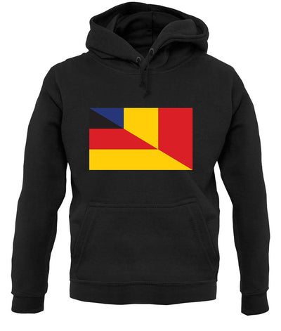 Half German Half Romanian Flag unisex hoodie