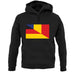 Half German Half Romanian Flag unisex hoodie