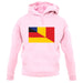 Half German Half Romanian Flag unisex hoodie