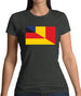 Half German Half Romanian Flag Womens T-Shirt