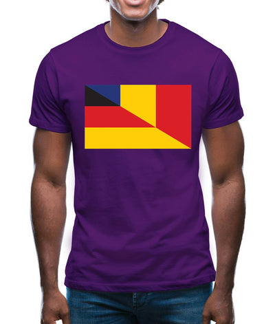 Half German Half Romanian Flag Mens T-Shirt