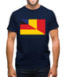 Half German Half Romanian Flag Mens T-Shirt