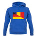 Half German Half Romanian Flag unisex hoodie