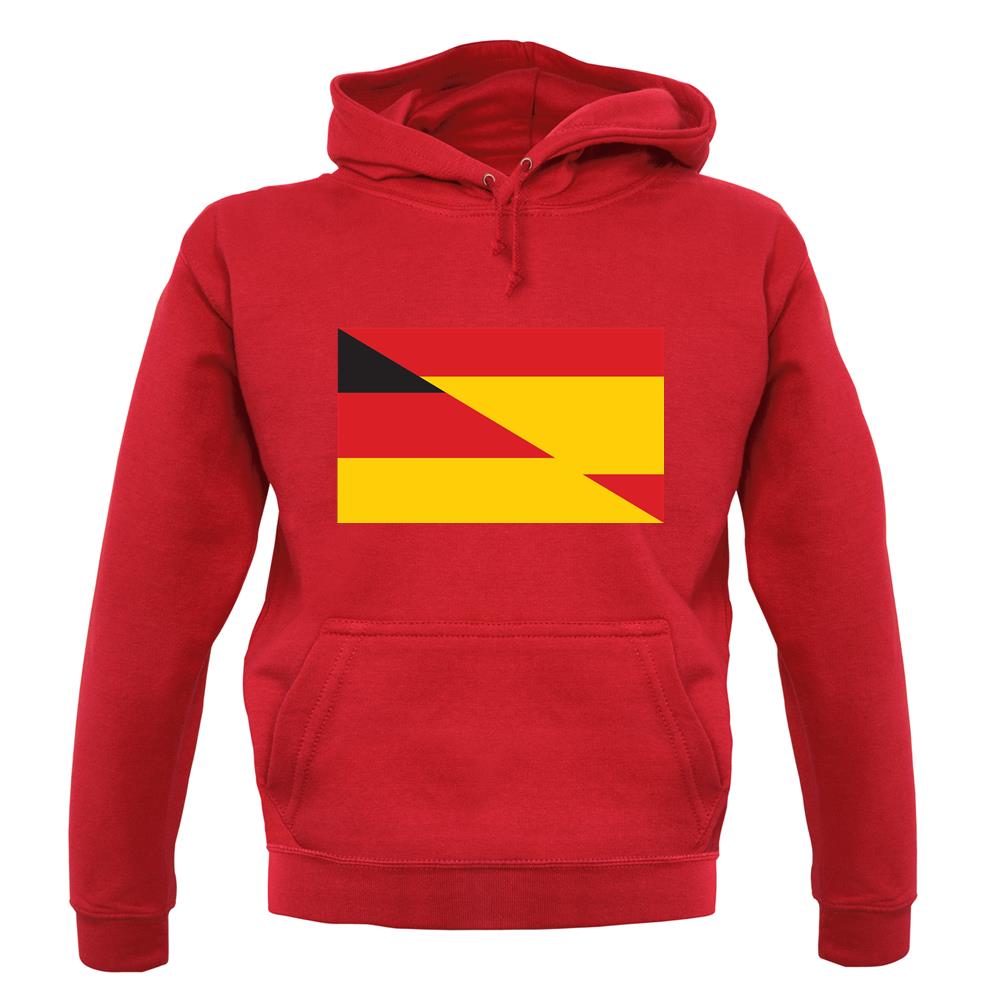 Half German Half Spanish Flag unisex hoodie