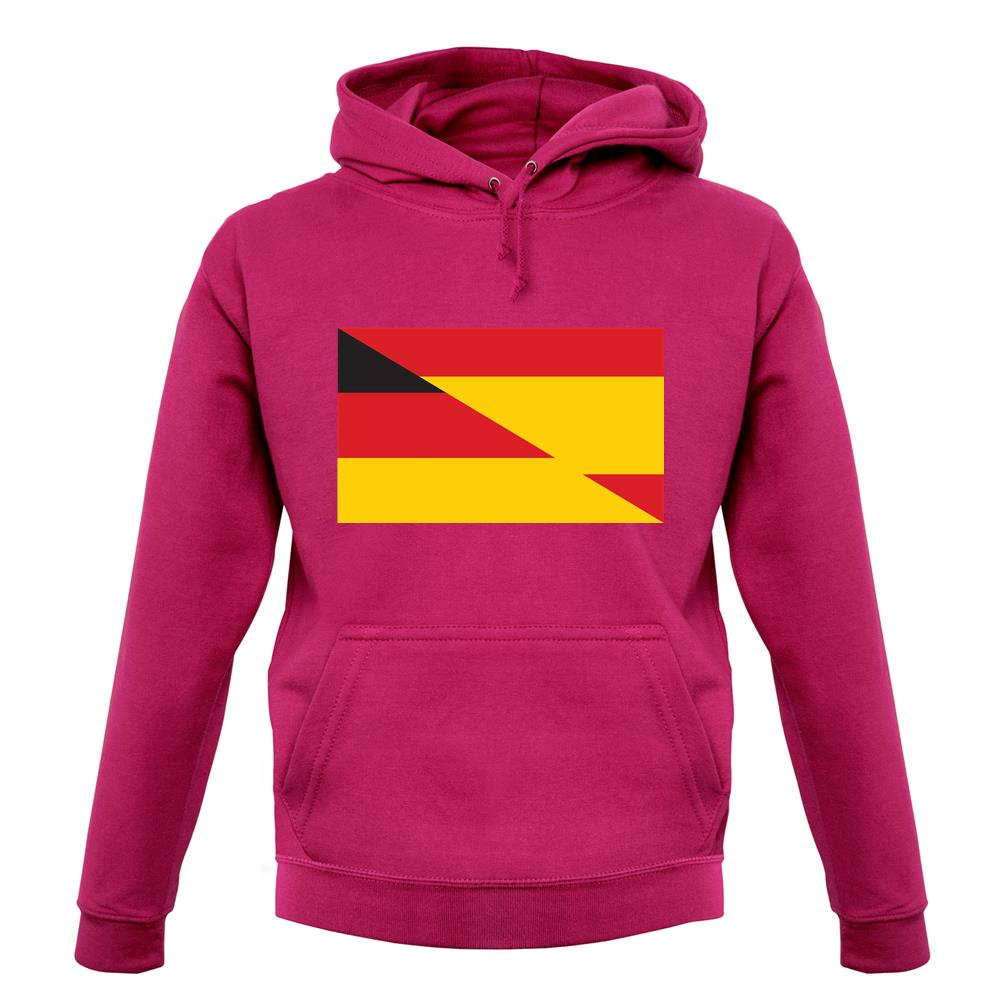 Half German Half Spanish Flag unisex hoodie