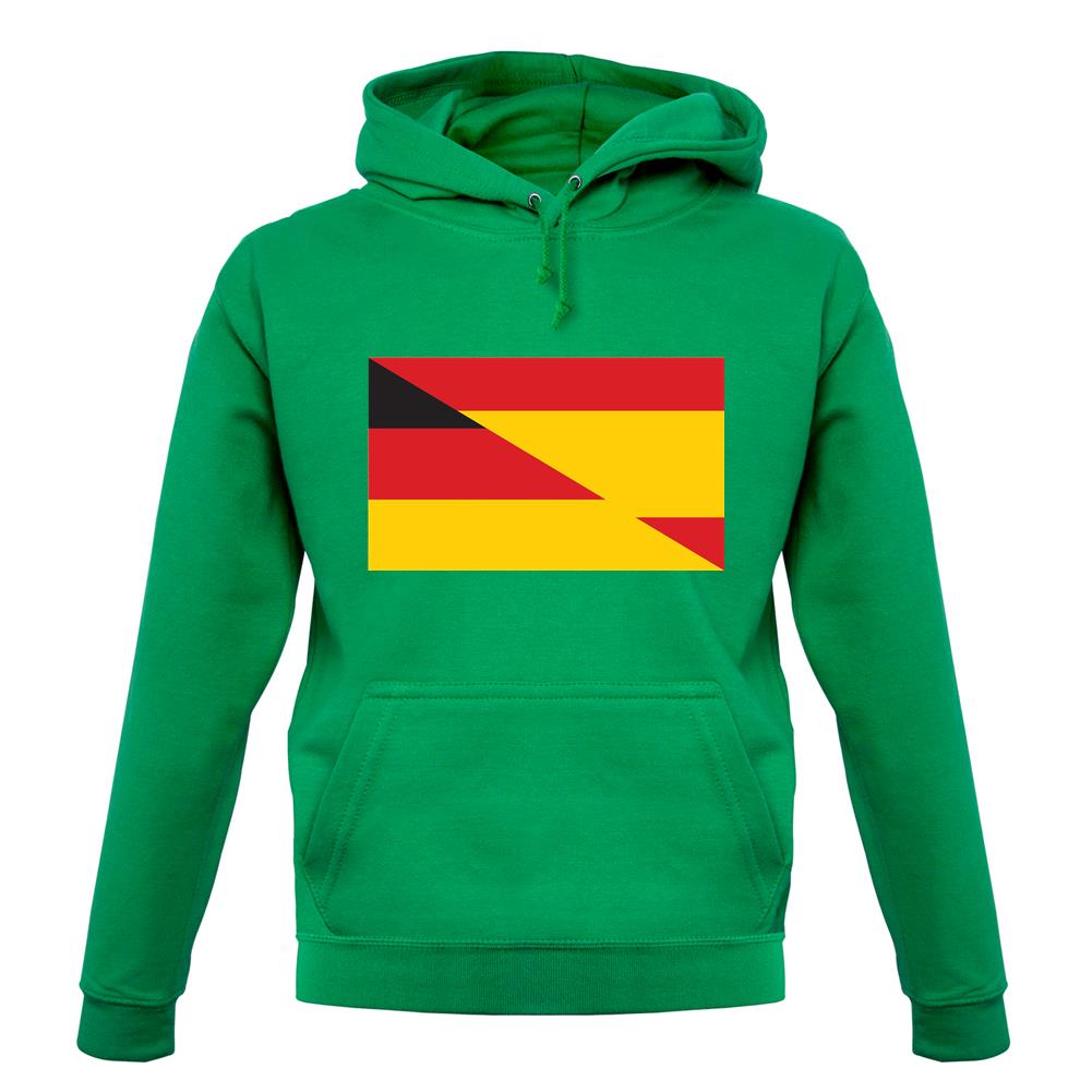Half German Half Spanish Flag unisex hoodie