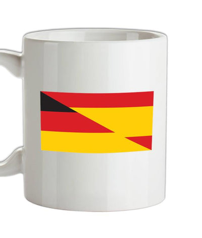 Half German Half Spanish Flag Ceramic Mug