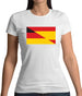 Half German Half Spanish Flag Womens T-Shirt
