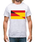 Half German Half Spanish Flag Mens T-Shirt