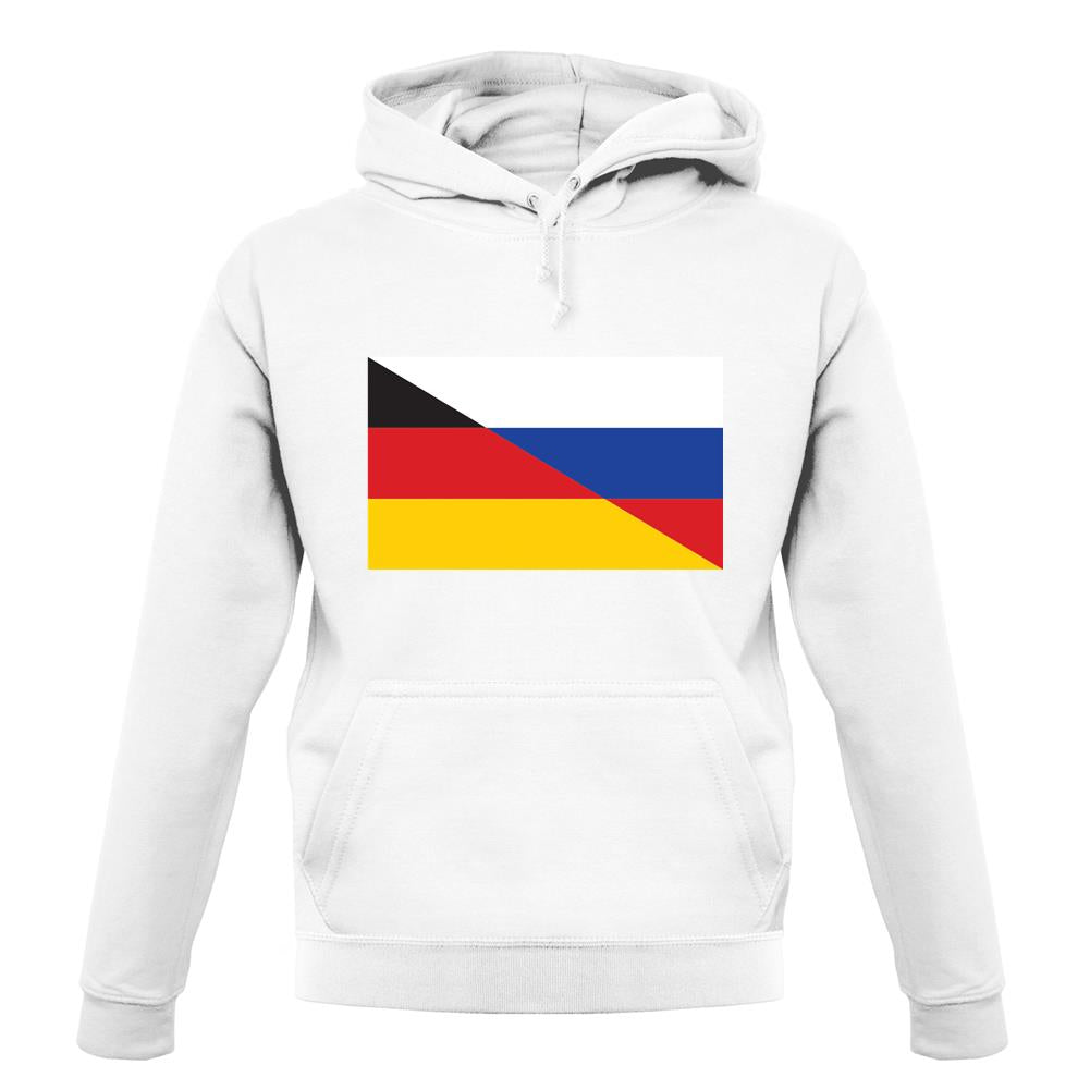 Half German Half Russian Flag unisex hoodie