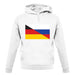 Half German Half Russian Flag unisex hoodie