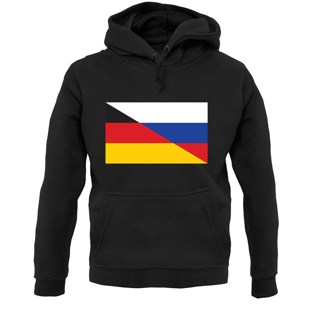 Half German Half Russian Flag Unisex Hoodie