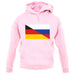 Half German Half Russian Flag unisex hoodie