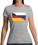 Half German Half Russian Flag Womens T-Shirt