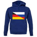 Half German Half Russian Flag unisex hoodie