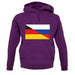 Half German Half Russian Flag unisex hoodie