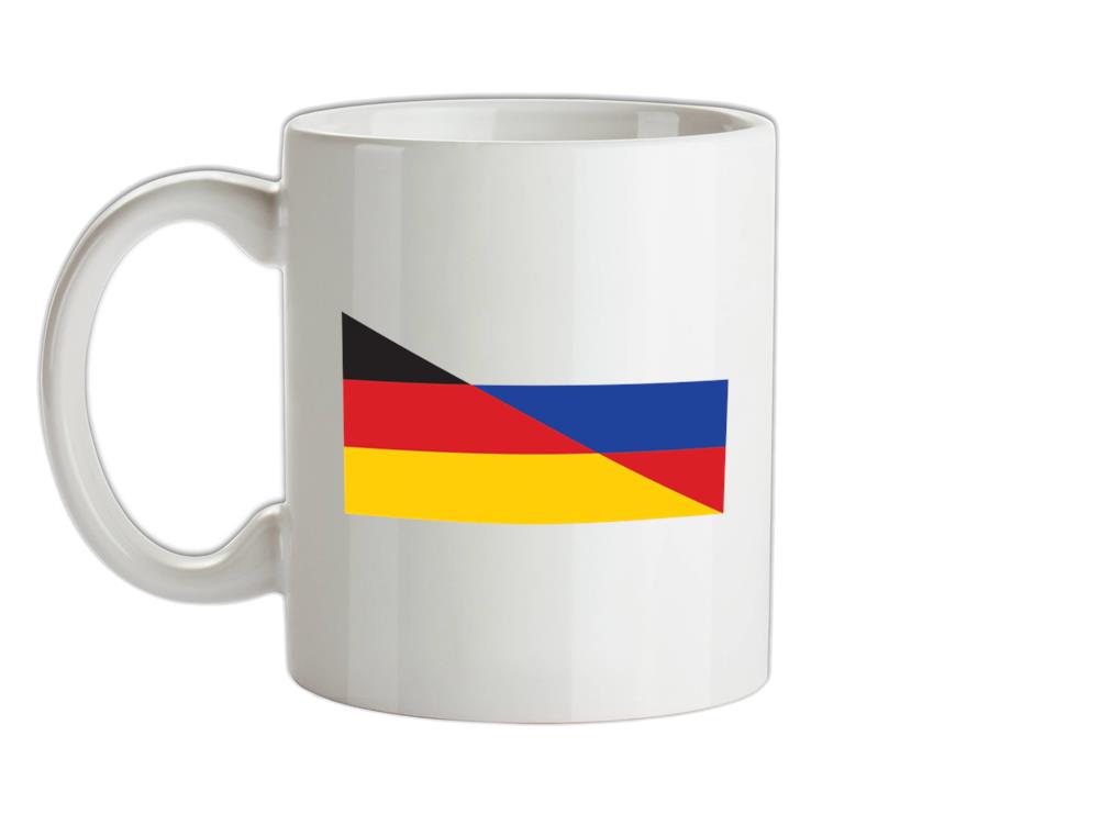 Half German Half Russian Flag Ceramic Mug