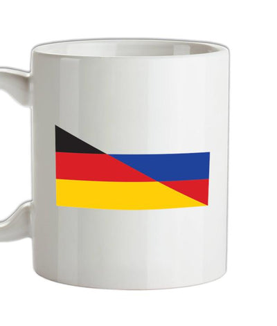 Half German Half Russian Flag Ceramic Mug