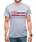 Hawaii Barcode Style Flag Mens T-Shirt