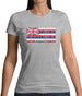 Hawaii Barcode Style Flag Womens T-Shirt
