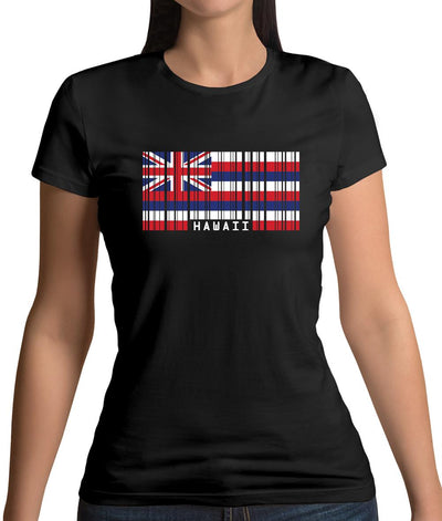 Hawaii Barcode Style Flag Womens T-Shirt