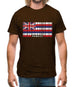 Hawaii Barcode Style Flag Mens T-Shirt