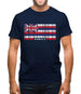 Hawaii Barcode Style Flag Mens T-Shirt