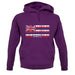 Hawaii Barcode Style Flag unisex hoodie