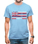 Hawaii Barcode Style Flag Mens T-Shirt