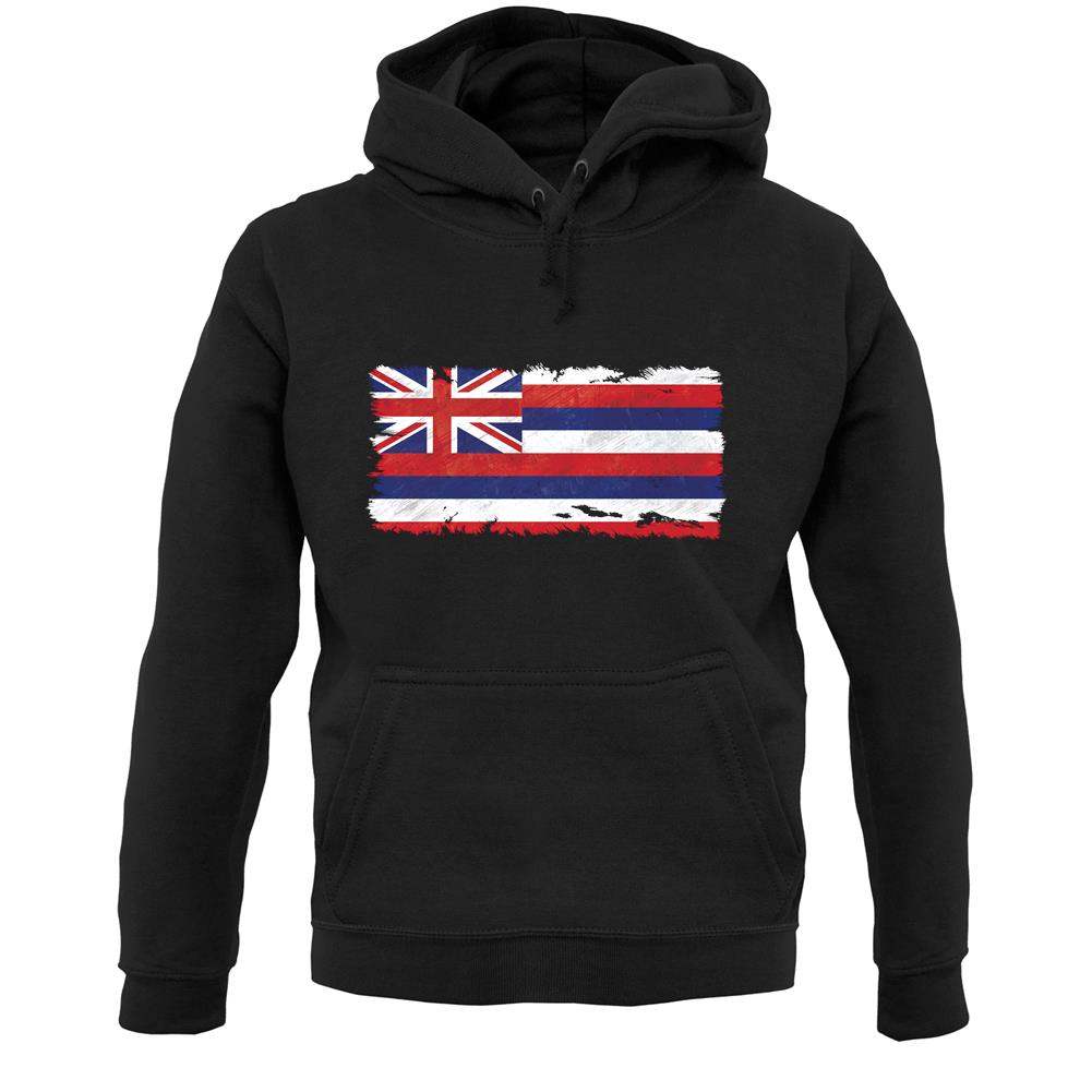 Hawaii Grunge Style Flag Unisex Hoodie