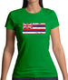 Hawaii Grunge Style Flag Womens T-Shirt