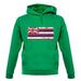 Hawaii Grunge Style Flag unisex hoodie