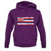 Hawaii Grunge Style Flag unisex hoodie