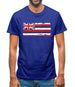 Hawaii Grunge Style Flag Mens T-Shirt