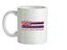 Hawaii Grunge Style Flag Ceramic Mug
