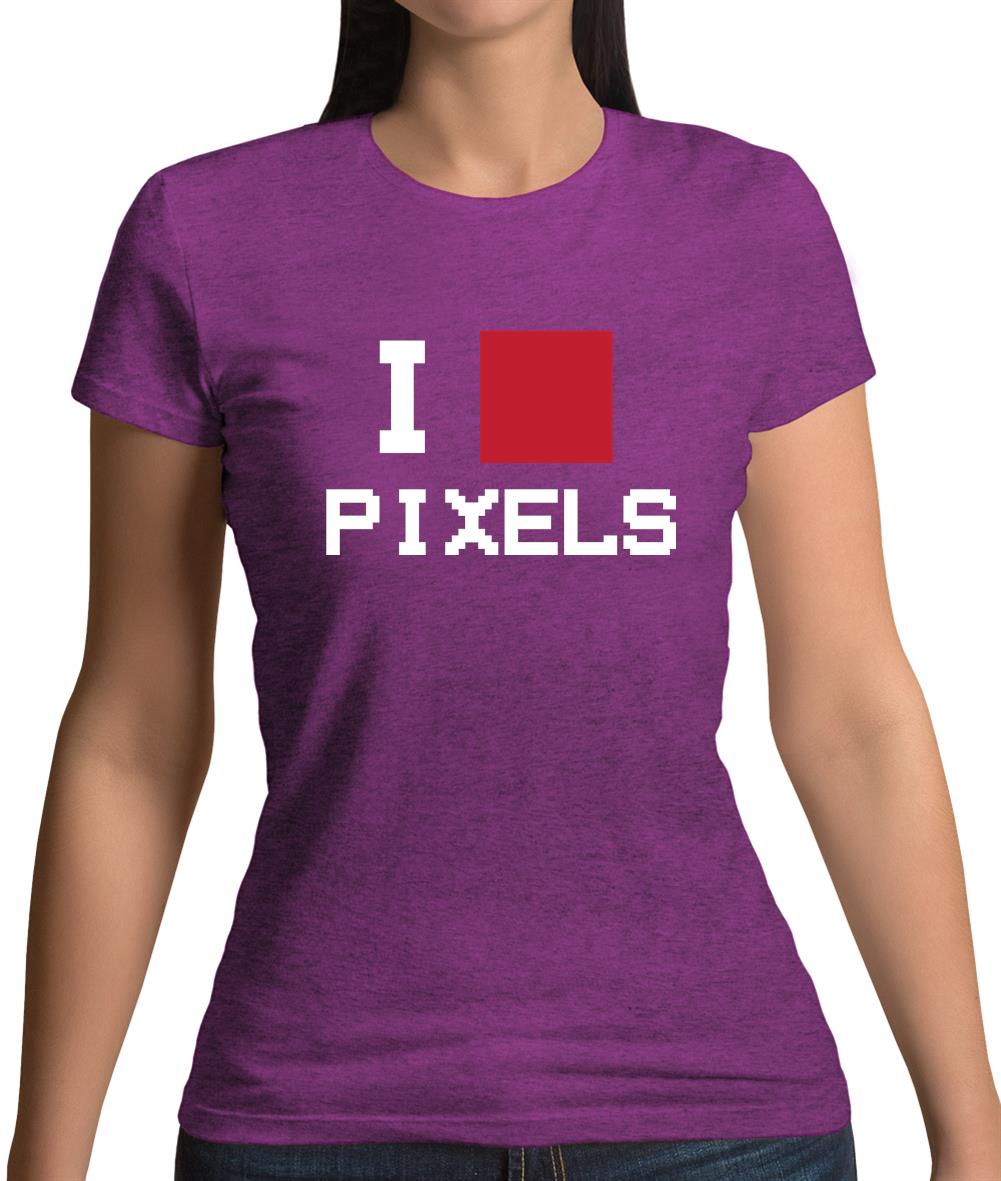 Pixel Heart Womens T-Shirt