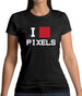 Pixel Heart Womens T-Shirt