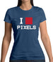 Pixel Heart Womens T-Shirt