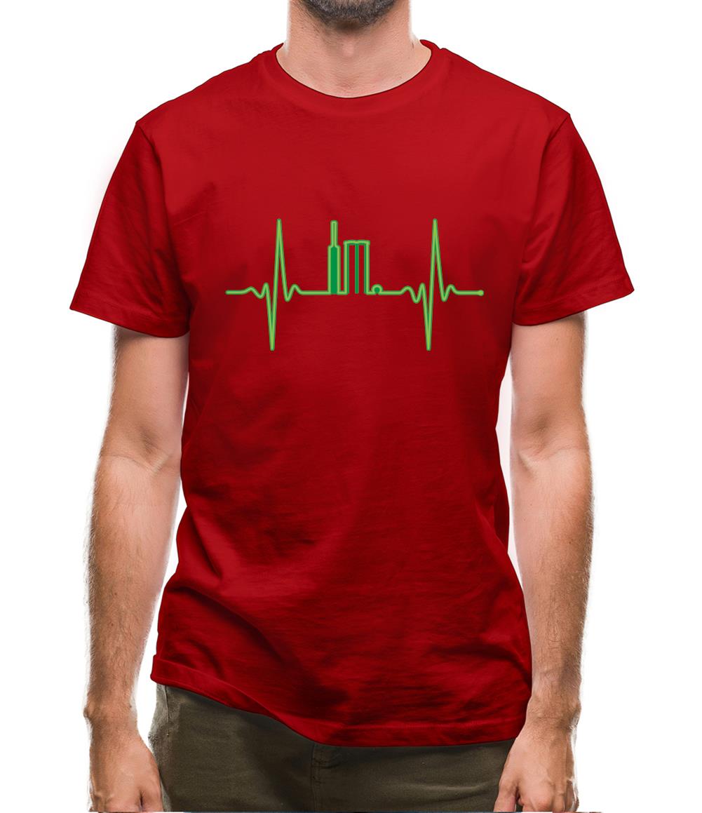 Heartbeat Cricket Mens T-Shirt