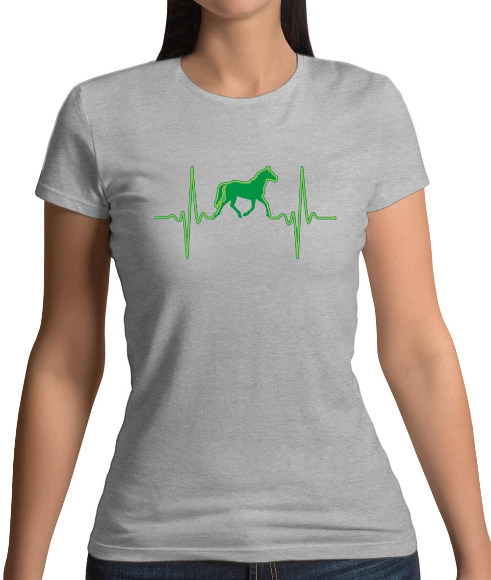 Heartbeat Horse Womens T-Shirt