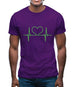 Heartbeat Heart Mens T-Shirt