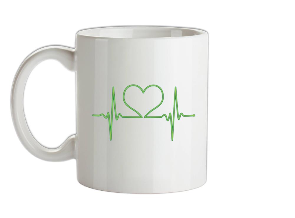 Heartbeat Heart Ceramic Mug