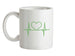 Heartbeat Heart Ceramic Mug