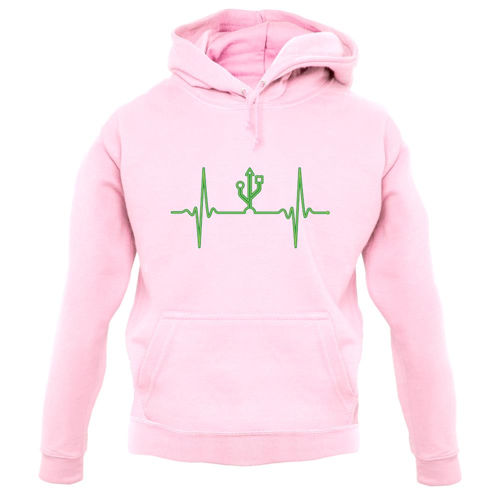 Heartbeat Usb unisex hoodie