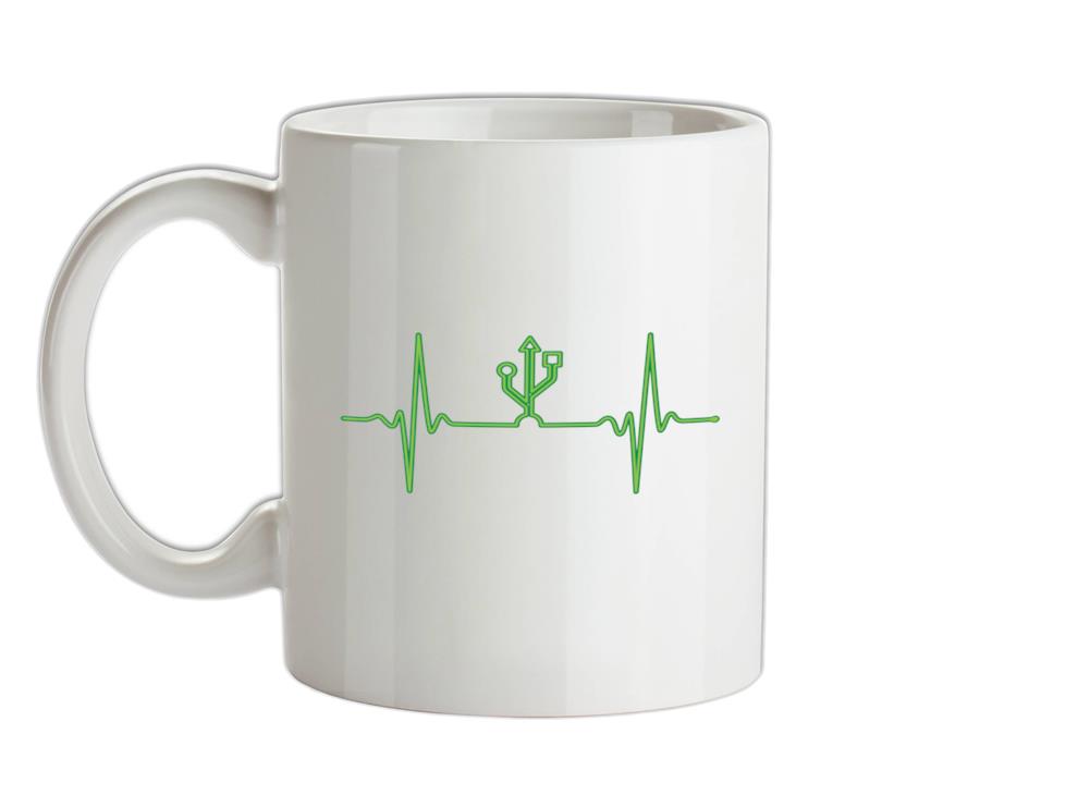 Heartbeat USB Ceramic Mug