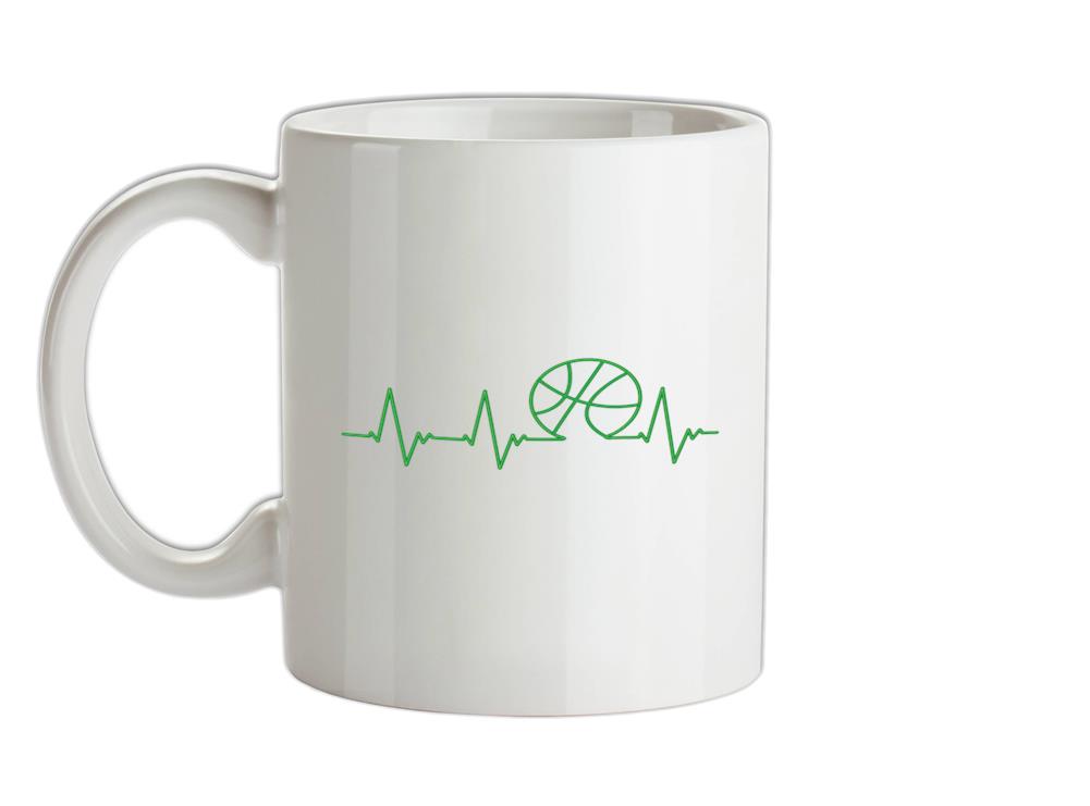 Basketball Heartbeat Ceramic Mug