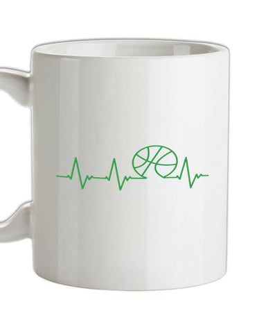 Basketball Heartbeat Ceramic Mug