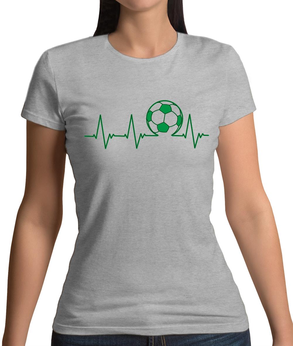 Football Heartbeat Womens T-Shirt