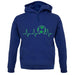 Football Heartbeat unisex hoodie