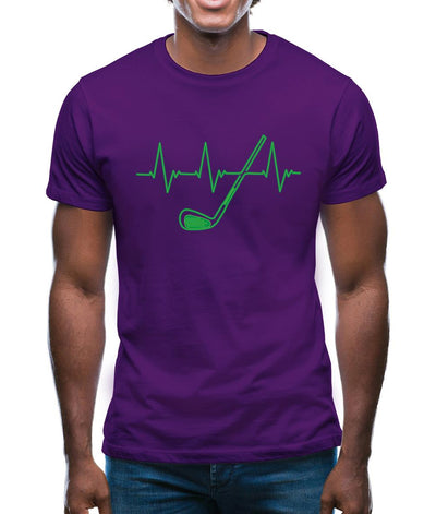 Golf Heartbeat Mens T-Shirt